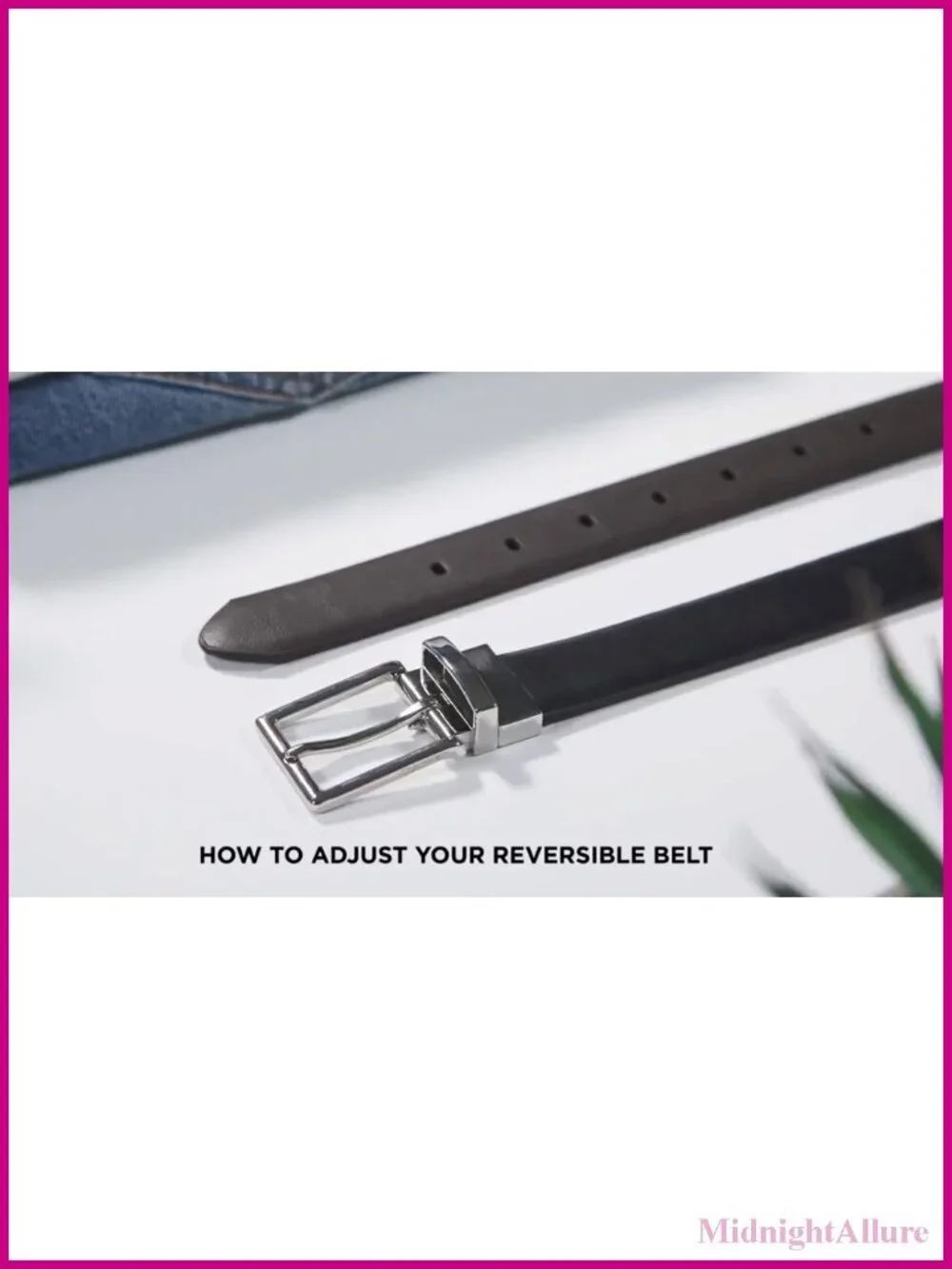 Reversible Leather Belt for Jeans Trousers Dresses 1.25 Inch